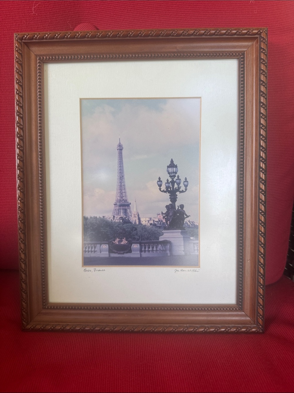 Classic Brown Framed Eiffel Tower Wall Art